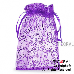 BOLSA ORGANZA VIOLETA 20X25 ARABESCO HS3973-5 x 1